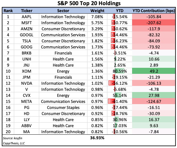SPX & its Biggest Holdings - CappThesis
